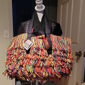 Loewe Fold shopper In Multicolor And Black NWT